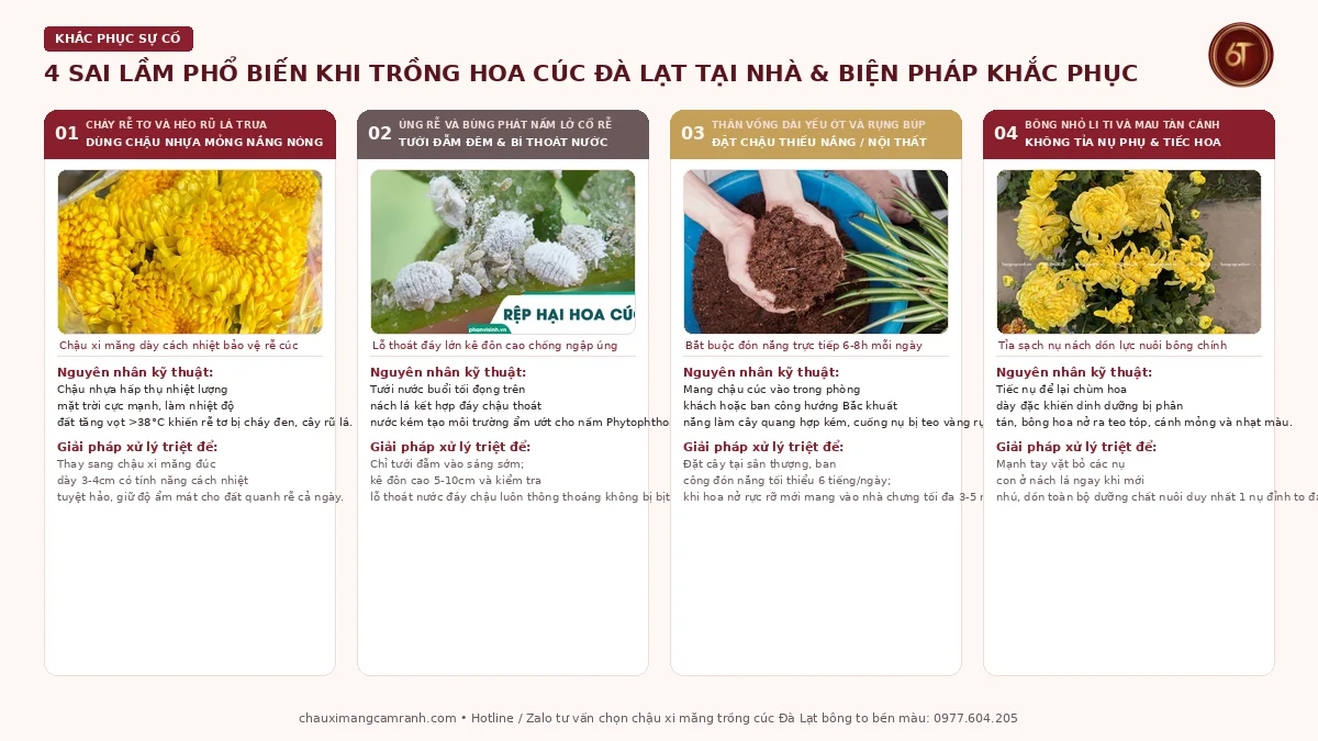 4 sai lầm thường gặp khi trồng hoa cúc Đà Lạt tại nhà và cách khắc phục triệt để