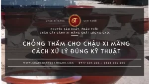 Hướng dẫn chống thấm cho chậu xi măng