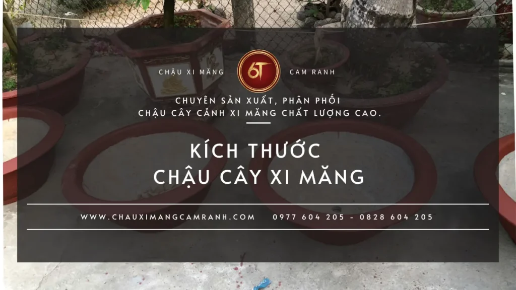 Các kích thước chậu xi măng đỏ truyền thống